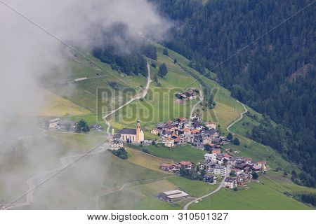 Zorten, Village In The Canton Of Grisons, Switzerland.