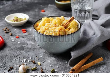 Cauliflower Rice, Indian Rice With Cinnamon And Spices