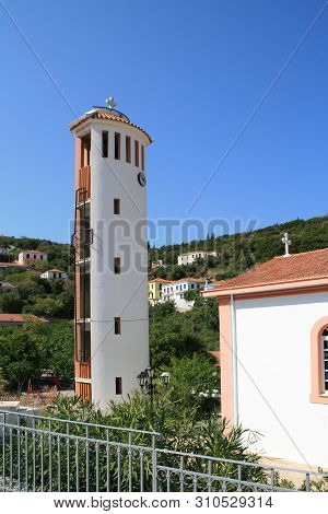 Amazing View Of Village Of Frikes, Ithaca, Ionian Island, Greece
