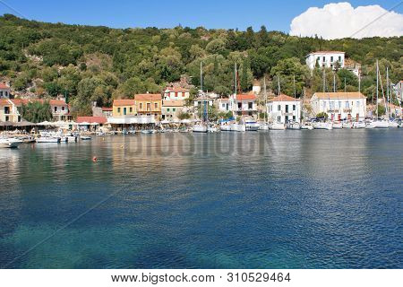 Amazing View Of Village Of Frikes, Ithaca, Ionian Island, Greece
