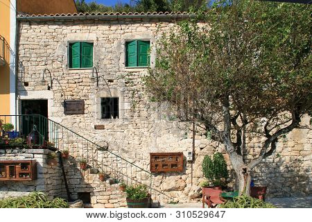 Amazing View Of Village Of Frikes, Ithaca, Ionian Island, Greece