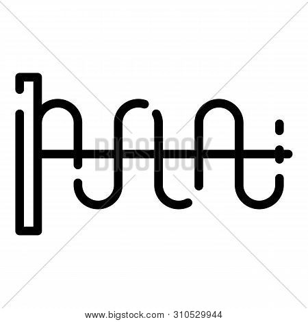 Sound Wave Model Icon. Outline Sound Wave Model Vector Icon For Web Design Isolated On White Backgro
