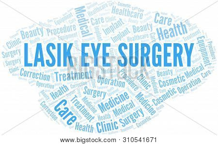Lasik Eye Surgery Word Cloud Vector Made With Text Only