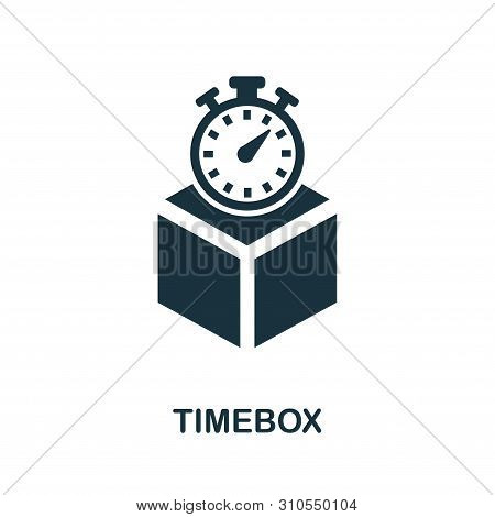 Timebox Vector Icon Symbol. Creative Sign From Agile Icons Collection. Filled Flat Timebox Icon For 