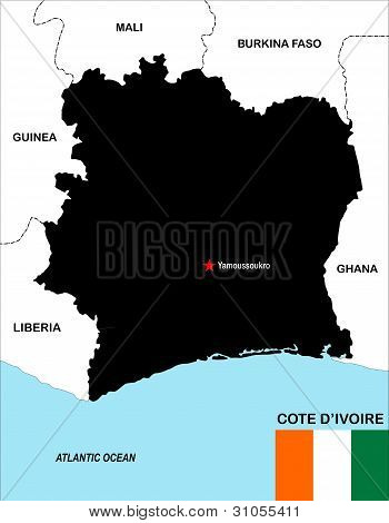 Cote D'ivoire kort