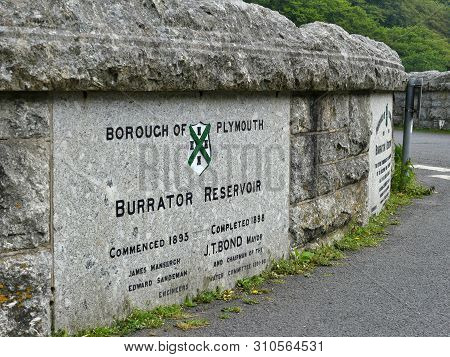 Burrator Reservoir In Dartmoor National Park, Devon, Uk, Reservoir Supplies Drinking Water To The Ci