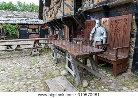 Stare Drawsko, Zachodniopomorskie / Polska - July 9, 2019: Old Ruins Of The Joanit Castle In Central