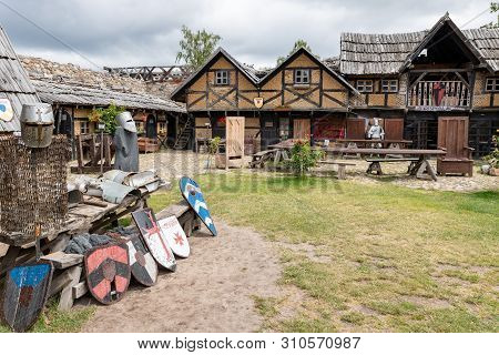 Stare Drawsko, Zachodniopomorskie / Polska - July 9, 2019: Old Ruins Of The Joanit Castle In Central
