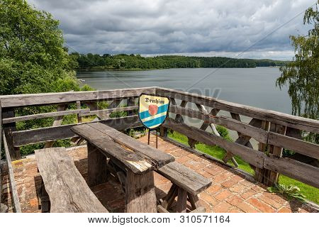 Stare Drawsko, Zachodniopomorskie / Polska - July 9, 2019: Old Ruins Of The Joanit Castle In Central