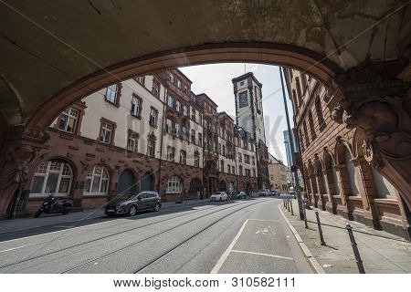 Frankfurt Am Main, July 2019.  A View Of The  Registry Office Mitte Building