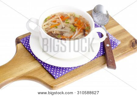 Hot Clear Broth With Vegetables, Vegetarian Menu