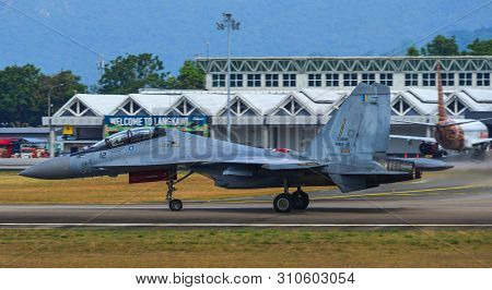 Fighter Jet For Display In Langkawi, Malaysia