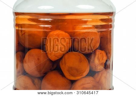 Japanese Salt Plums, Umeboshi, Pickled Plum In Bottle