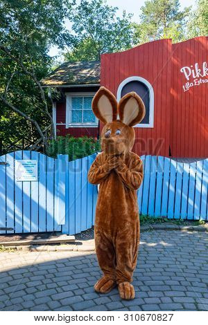Naantali, Finland - 28 June, 2019: Sniff In Park Moominworld At Sunny Summer Day.