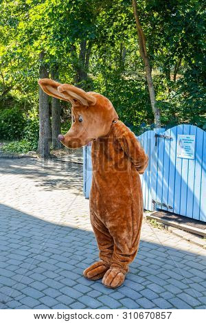 Naantali, Finland - 28 June, 2019: Sniff In Park Moominworld At Sunny Summer Day.