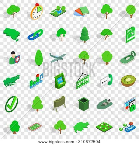 Ecology Icons Set. Isometric Style Of 36 Ecology Vector Icons For Web ...