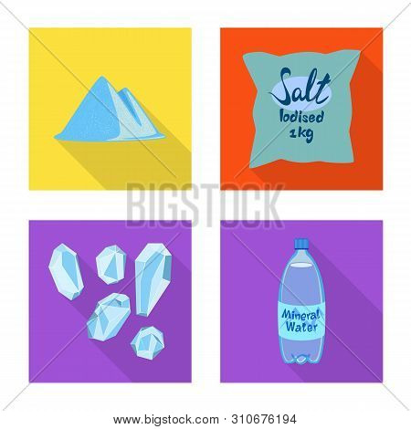 Vector Illustration Of Raw And Kitchen Icon. Set Of Raw And Sea Vector Icon For Stock.