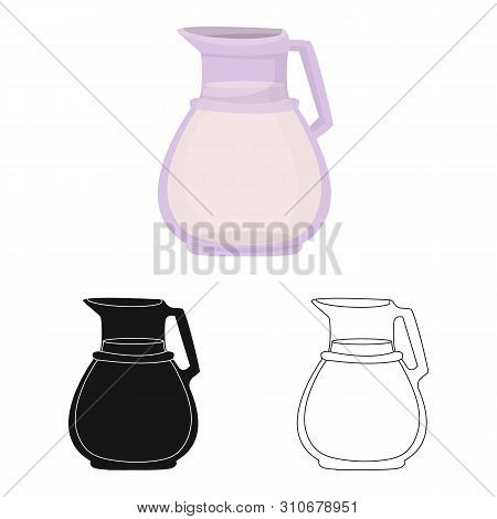 Vector Design Of Milk And Jug Logo. Set Of Milk And Bottle Stock Vector Illustration.