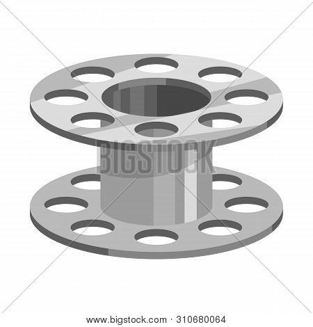 Isolated Object Of Spool And Bobbin Symbol. Set Of Spool And Reel Stock Symbol For Web.