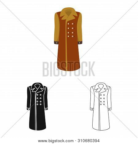 Isolated Object Of Cloak And Coat Icon. Collection Of Cloak And Robe Stock Symbol For Web.