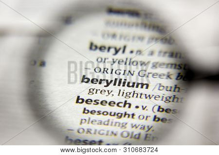 The Word Or Phrase Beryllium In A Dictionary