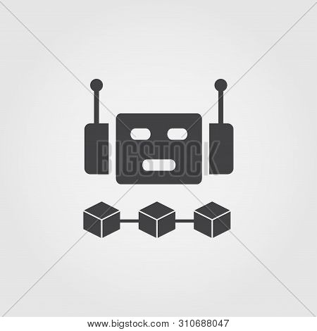 Autonomous Flat Icon. Monochrome Creative Design From Blockchain Icons Collection. Sipmle Sign Illus