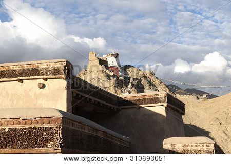 An Old Buddhist Monastery As Seen From Leh Palace