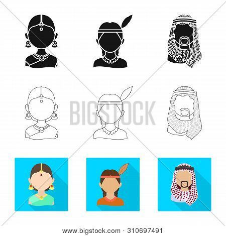 Vector Design Of Imitator And Resident Icon. Collection Of Imitator And Culture Stock Vector Illustr
