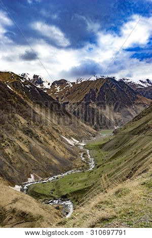 Landscape. Mountain Road To Juta, Georgia, May.2017