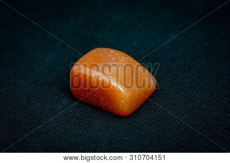 Red Aventurin Quartz Gemstone In Different Tones Of Orange Red And Yellow