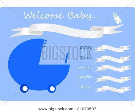 Детская коляска Baby голубой