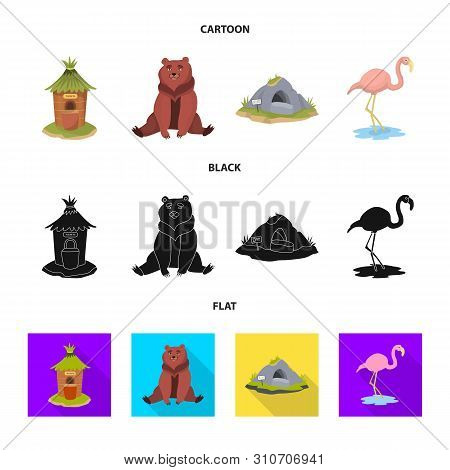 Vector Illustration Of Nature And Fun Sign. Set Of Nature And Entertainment Vector Icon For Stock.