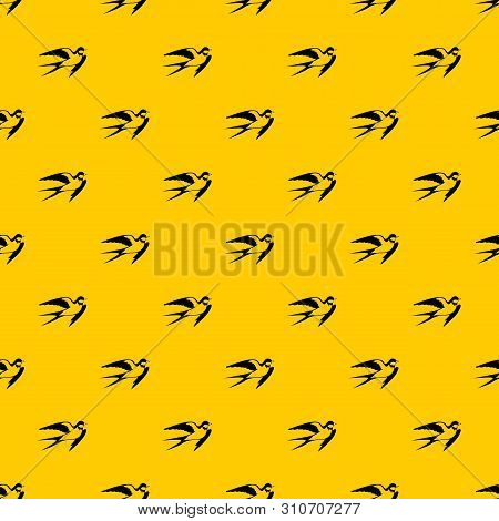 Barn Swallow Pattern Seamless Vector Repeat Geometric Yellow For Any Design