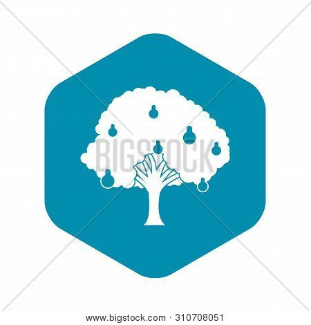 Pear Tree With Pears Icon. Simple Illustration Of Pear Tree With Pears Vector Icon For Web