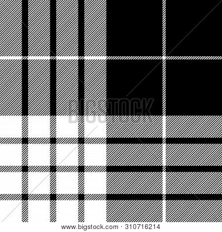 Cameron Clan Tartan Diagonal Check Plaid Seamless Pattern. Vector Illustration.