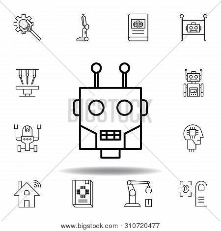 Robotics Robot Outline Icon. Set Of Robotics Illustration Icons. Signs, Symbols Can Be Used For Web,