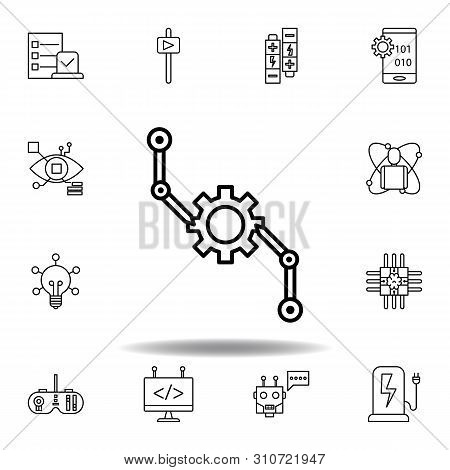 Robotics Assembly Outline Icon. Set Of Robotics Illustration Icons. Signs, Symbols Can Be Used For W