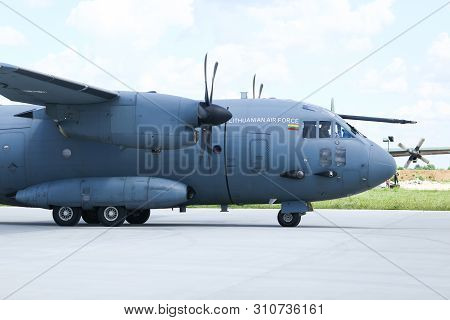 Otopeni, Romania - May 22, 2019: Alenia C-27j Spartan Military Cargo Plane From The Lithuanian Air F