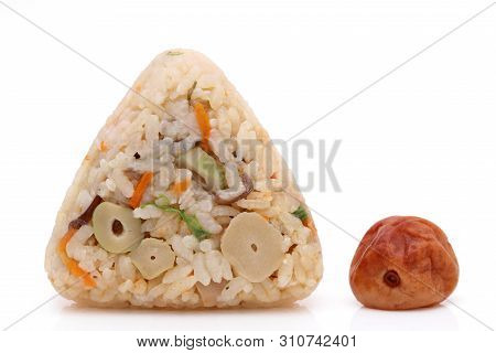 Onigiri, Japanese Food, Japanese Rice Ball, Rice Triangle With Takikomigohan