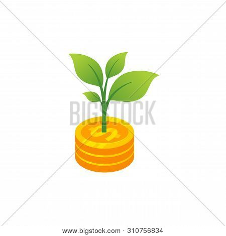 Investment Money Vector Icon Illustration. Stock Market Vector Design Ssymbol Illustration