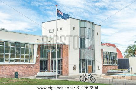 Hastings, New Zealand - January 05 2018 : Hastings War Memorial Library In Civic Square Of Hastings,