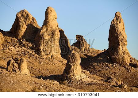 Unique Rock Formations Made Of Sedimentary Rock Called Tufa Spires Which Were Created Underwater Dur