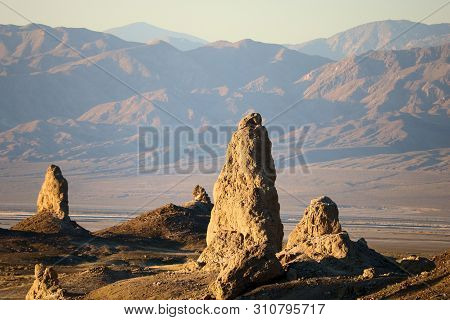 Rock Formations Made Of Sedimentary Rocks Called Tufa Spires Created Underwater During The Prehistor