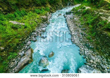 river from everest trek in nepal