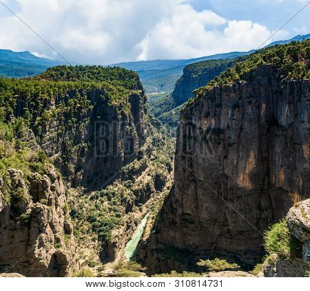Tazi Canyon And Cliffs Landscape From Manavgat, Antalya,turkey