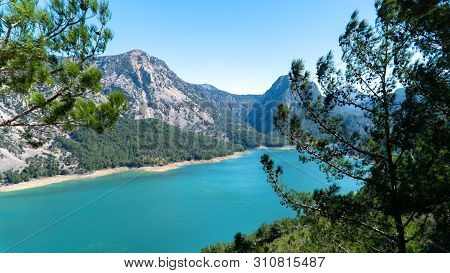 River Of Manavgat At Oymapinar On A Sunny Day, Antalya, Turkey