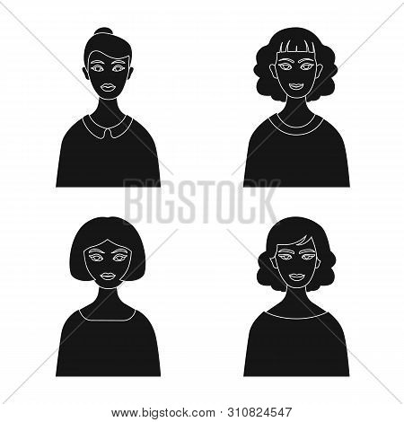 Vector Design Of Photo And Character Logo. Set Of Photo And Face Vector Icon For Stock.