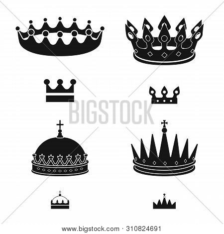 Vector Illustration Of King And Majestic Icon. Set Of King And Gold Vector Icon For Stock.