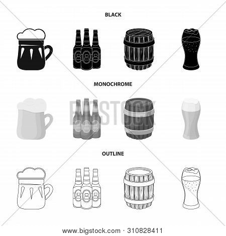 Vector Design Of Minimal And Pint Logo. Set Of Minimal And Craft Vector Icon For Stock.