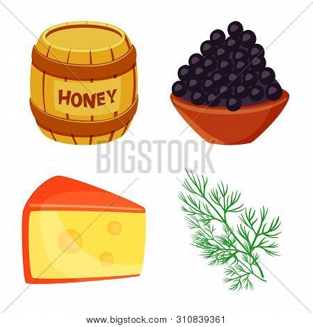 Isolated Object Of Food And Flavors Sign. Collection Of Food And Ingredient Stock Symbol For Web.